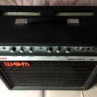 1972 WEM Dominator MKI valve guitar amplifier (3 x 12AX7,  2 x EL84, SUPER RARE, EARLY MODEL) image 2