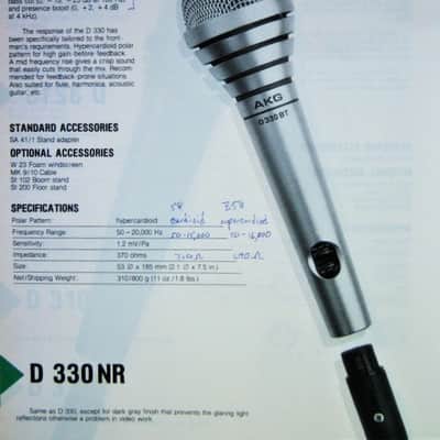 Vintage 1970's AKG D320B dynamic "hyper" cardioid microphone w accessories D330BT D1000E D190E image 2
