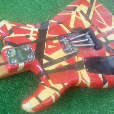 Kramer Vintage 80s EVH Baretta Model Floyd Rose 22 Frets 25.5" Scale Custom Paint 1980s Non Factory But Very Accurate Semi Pro Custom EVH Graphics image 8