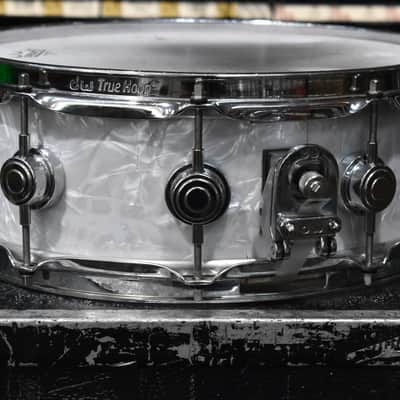 Used DW Jazz Series 5" x 14" Snare Drum in White Marine Pearl image 3