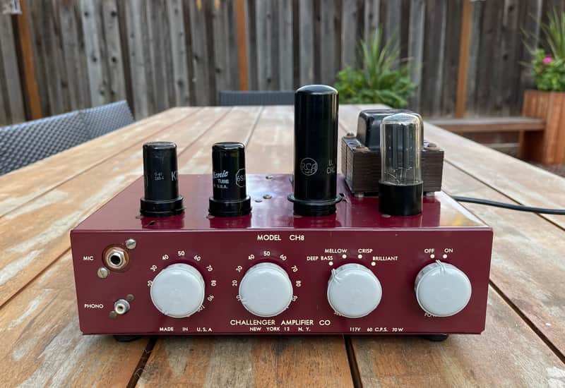 Challenger CH8 Vintage Tube PA Head for Harmonica image 1