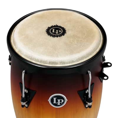 Latin Percussion LP City 10 - 11" Conga Set Oak Vintage Sunburst Black w/Double Stand (LP646NY-VSB) image 3