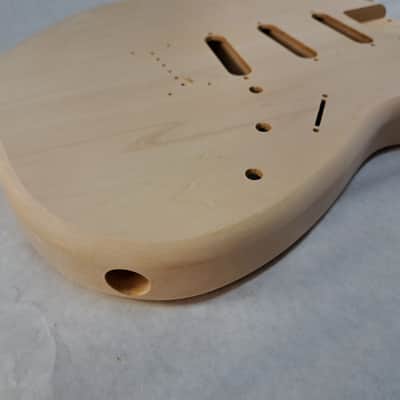 Unfinished Basswood SSS Hardtail guitar body - fits Fender Strat Stratocaster necks J2431 image 3