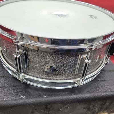 Rogers Tower 5x14" 8-Lug Wood Snare Drum with Case - Silver Sparkle Pearl image 6