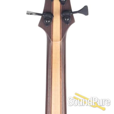 Roscoe SKB Burl Myrtle 5-String Bass #5600 - Used image 3