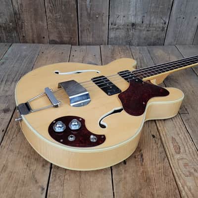 Mosrite Celebrity Hollowbody 4 String Bass 1968 - Natural Blonde image 7