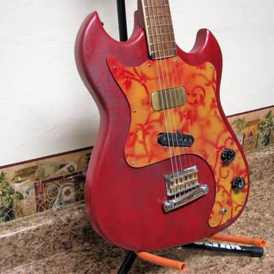 Kay Vanguard 1963 Blood red, Fire yellow, snakeskin image 1