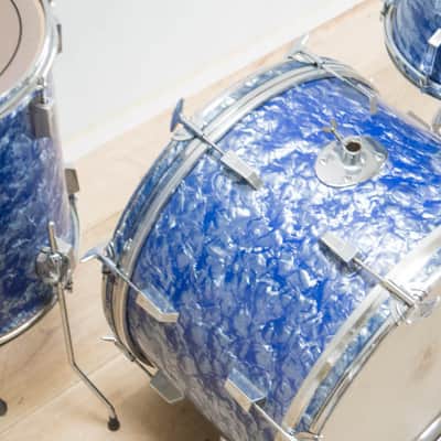 Vintage 70's Sonor The Swinger K 132 SB Blue Marble 4-piece image 6