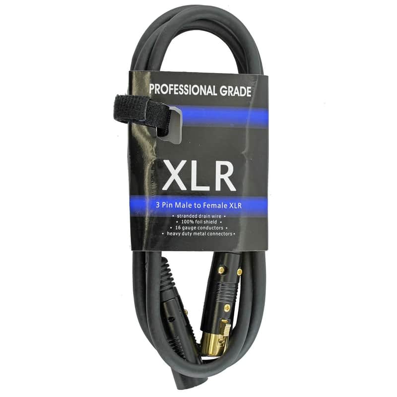 16 gauge 3 foot XLR Male To Female XLR CABLE for mic or DMX lighting image 1