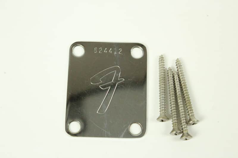 1975 Vintage Fender Precision Bass/Telecaster/Jazz Bass Neck Plate w/Orginal Screws 1970s USA