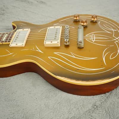 2014 Gibson Billy Gibbons Pinstripe Les Paul Goldtop, Aged / Signed image 12