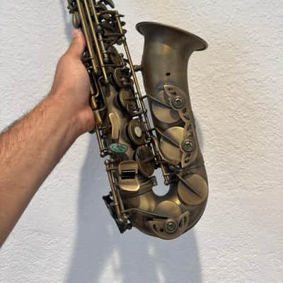 LA Sax Big Lip Professional Antique Lacquer Alto Saxophone image 2