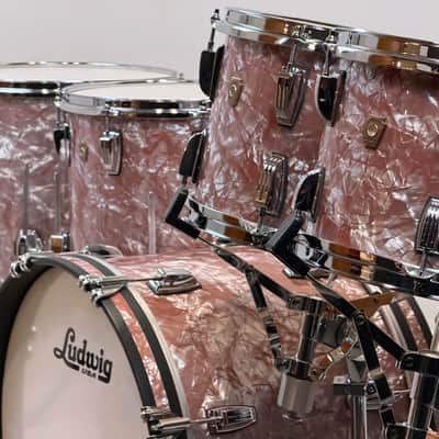 Ludwig 12/13/14/16/20 Classic Maple Drum Set - Exclusive Rose Marine Pearl image 1