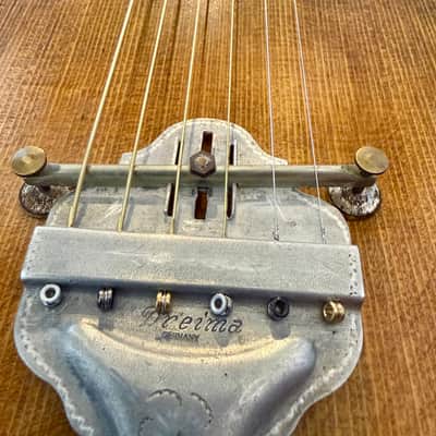 Rare 1930s/40s European Parlour Guitar – Stunning Birdseye Maple – Diagonal Fretboard image 5