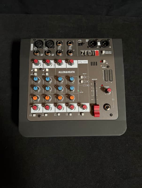 Allen & Heath ZEDi-8 Compact 8-Input Hybrid Mixer/USB Interface 2015 - Present - Black image 1