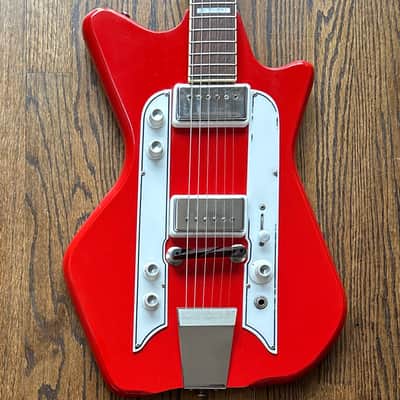 RARE! 1964 Airline “JB Hutto” Wood Body Jack White / Jetsons Guitar (Supro Valco) w/ OHSC image 2