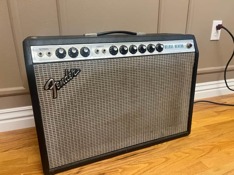 Fender Deluxe Reverb 2-Channel 22-Watt 1x12" Guitar Combo 1970 - 1979 - Silverface- Cannabis Rex Speaker Upgrade image 1