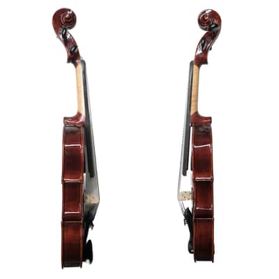 Handmade 1/10 Violin Outfit–One Piece Flamed Maple Back,Sweet Tone, Case&bow image 5