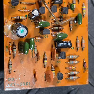Boss OD-1 Overdrive Long Dash 1980's MIJ JRC4558D chip Vintage Japan Boost Silver Screw image 9