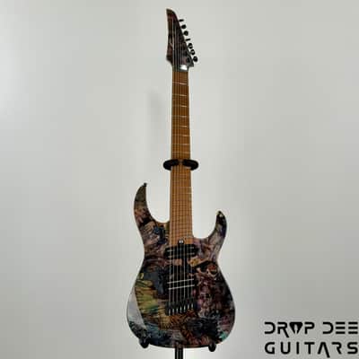 Legator Ninja X7F Multiscale 7-String Electric Guitar w/ Bag - Coral image 2