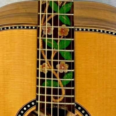 Acoustic Baritone Guitar Handmade by Blueberry, 6 String wood Hummingbird Guitar, Custom Handcrafted Wooden Guitar, Baritone, Steel Strings image 6