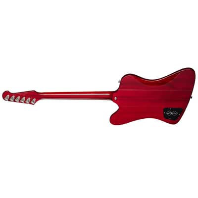 Epiphone  "Inspired by Gibson Custom Shop" 1963 Firebird V Guitar w/ Gibson USA Pickups Maestro Vibrola and Hard Case - Ember Red image 6