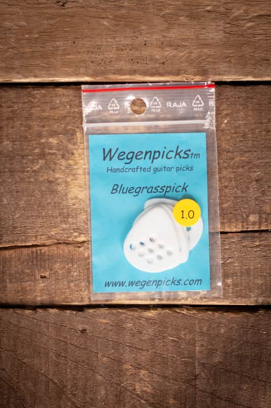 Wegen BG100 1.0mm Bluegrass Picks, 4pk White image 1