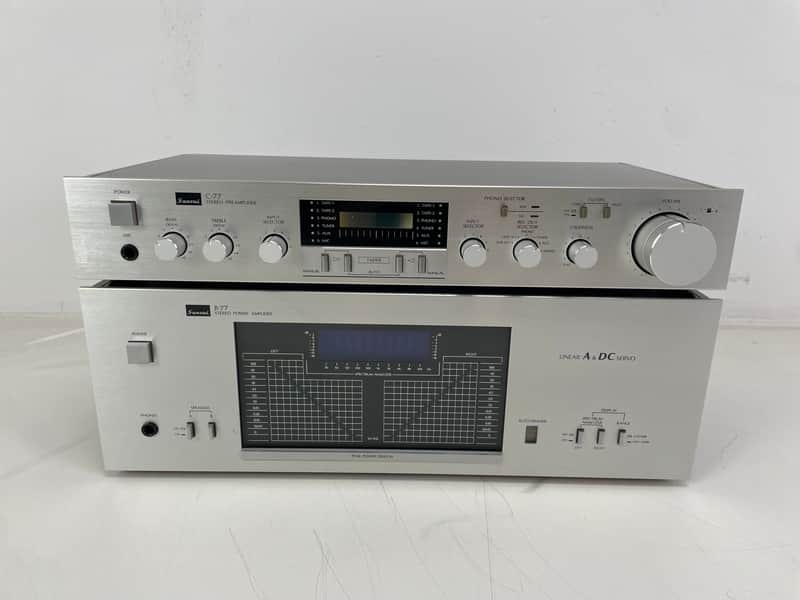 Sansui - C-77 & B-77 – Stereo Preamplifier / Power Amplifier Set - Serviced (B77 Repaired)
