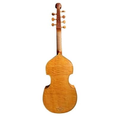 Baroque style profession maestro whole back 7 string 27" bass viola da gamba image 5