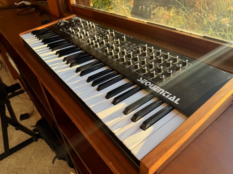 Sequential Prophet Rev2 61-Key 8-Voice Polyphonic Synthesizer 2018 - Present - Black with Wood Sides image 1