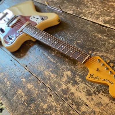 Fender Japan Early 1993 FujiGen-Buiilt Jaguar 1966 Reissue MIJ N-Serial 1993-94 Olympic White image 10