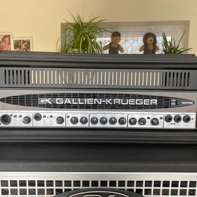 Gallien-Krueger 1001RBmk2 + 2 Neo410 cabs 2014 - silver/grey and black image 12