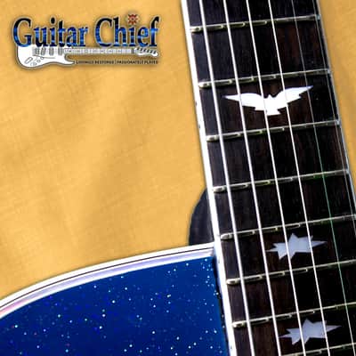 Esteban American Legacy Starlight Limited Edition Acoustic Electric Guitar Blue Sparkle image 11
