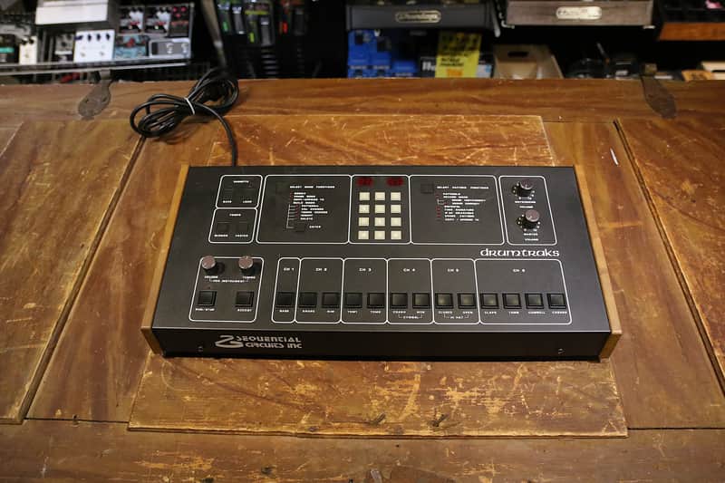 Sequential DrumTraks 12-Voice Drum Machine 1984 - Black image 1