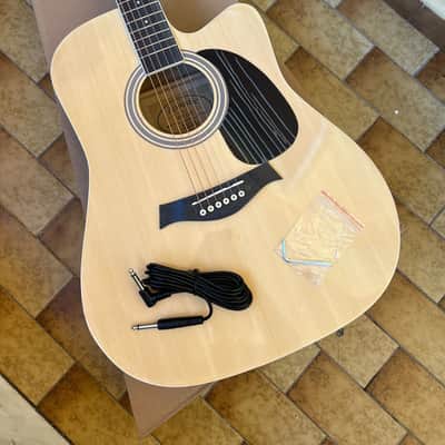 Kit Acoustic guitar chitarra acustica + jack cable + amplifier image 12