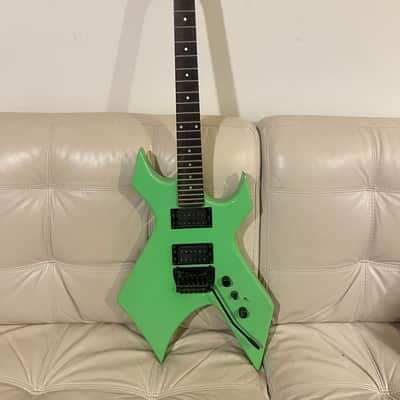 RARE Vintage Neon Green B.C. Rich Platinum Series Warlock w/ Matching Reverse Headstock (Needs TLC) image 1
