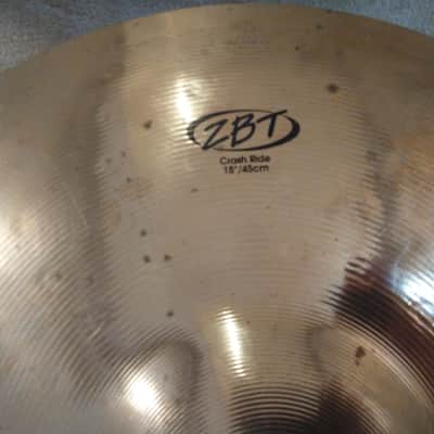 Zildjian ZBT 18-in crash ride cymbal nice lower cost cymbal clean condition image 2