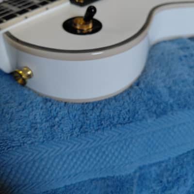 Harley Benton LP - Gloss White Double bound body. Neck and headstock binding. image 8
