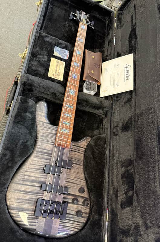 Spector NS-2 4 String Bass Made In USA, Transparent Grey with Hardshell Case - Pre Owned image 1