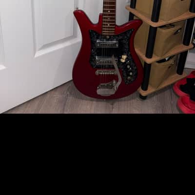 1960s Teisco Del Rey ET-200 Vintage Electric Guitar – Red Metallic – Original w/ hard case image 2