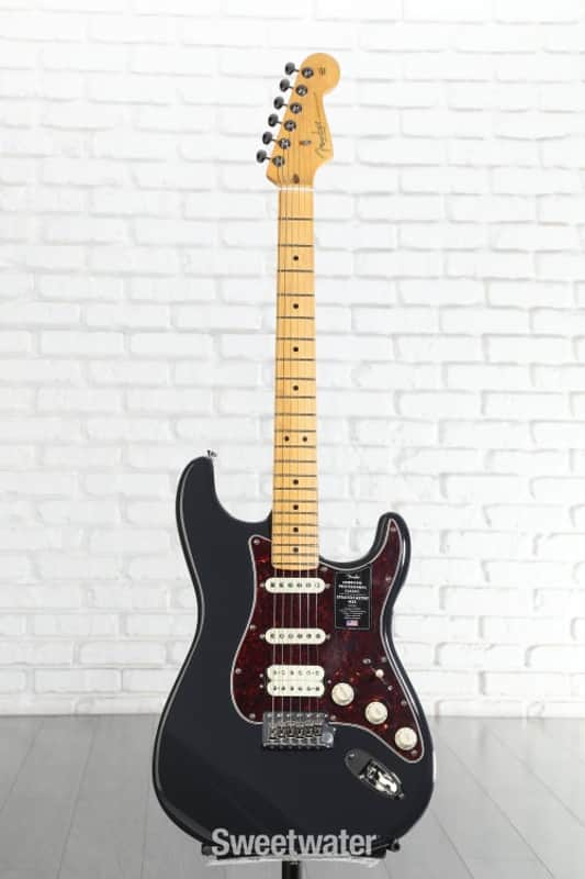 Fender American Professional Classic Stratocaster HSS Electric Guitar - Faded Black (StratAPCRHFBd1)