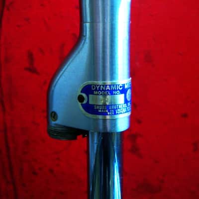Vintage 1950's Shure 51 dynamic Microphone multi Z w cable Nat King Cole 55 55S 737A # 7 image 7