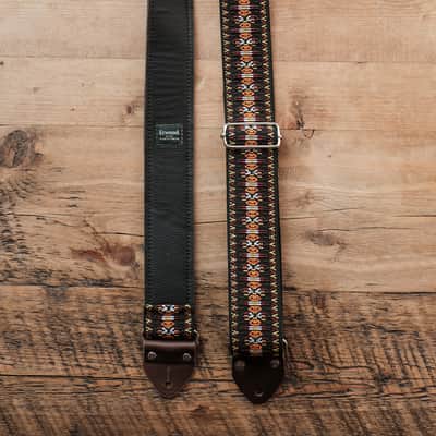 Vintage Black 60s/70s Hippie Guitar Strap / Handmade in the UK / Case Candy image 2