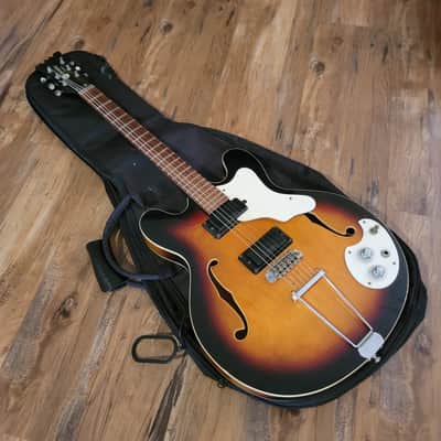 1966 Mosrite Celebrity III 3 Electric Guitar Sunburst All Original Great Condition! image 2
