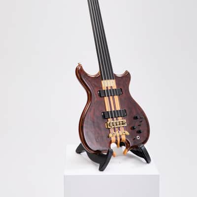 Alembic Custom Fretless 5 String Bass, Omega Heart & LEDs image 4