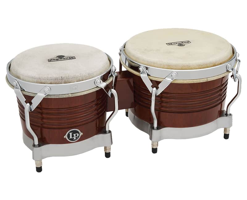 Latin Percussion Matador Series Wood Bongos - Almond Brown image 1