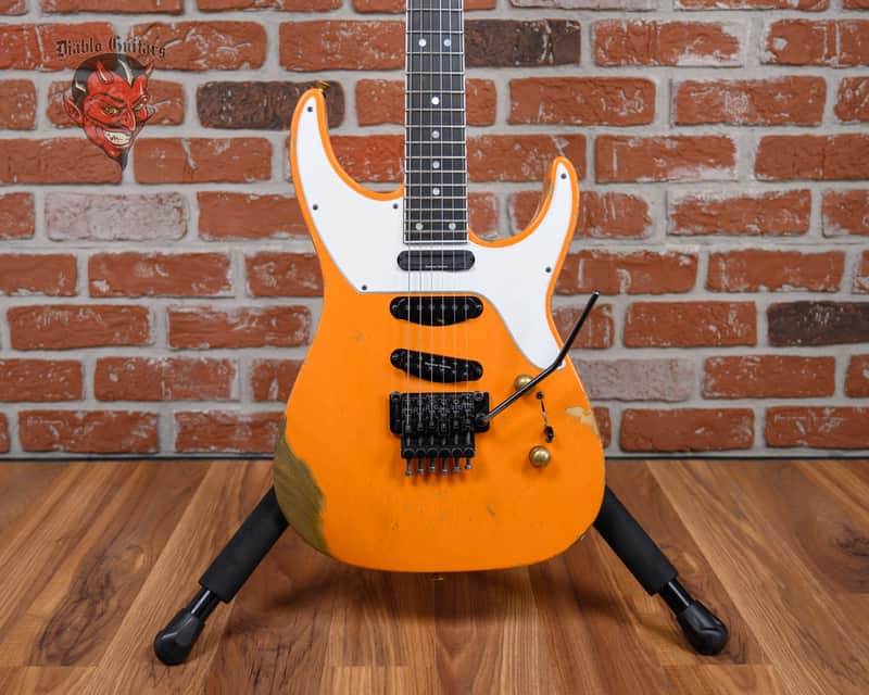 Jackson USA Custom Shop SL Soloist 3S-V Capri Orange Nitro Relic 2020 w/OHSC image 1