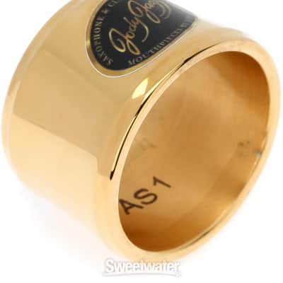 JodyJazz AS1 Power Ring Ligature with Cap for Hard Rubber Alto Saxophone Mouthpiece - Gold (JJASRMPRGCapd2) image 4