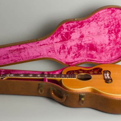 Gibson  J-200N Flat Top Acoustic Guitar (1958), ser. #A-27247, original brown hard shell case. image 10