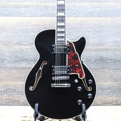 D'Angelico Premier SS Black Flake Laminated Maple Body Electric Guitar w/Bag image 1